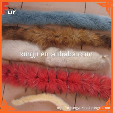 Snow on Top dyed in Two Tone color fox Fur Trim